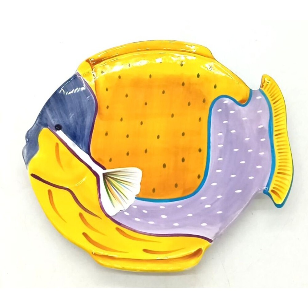 Studio Nova Colorful Ceramic Island  Fish 10" Serving Plate